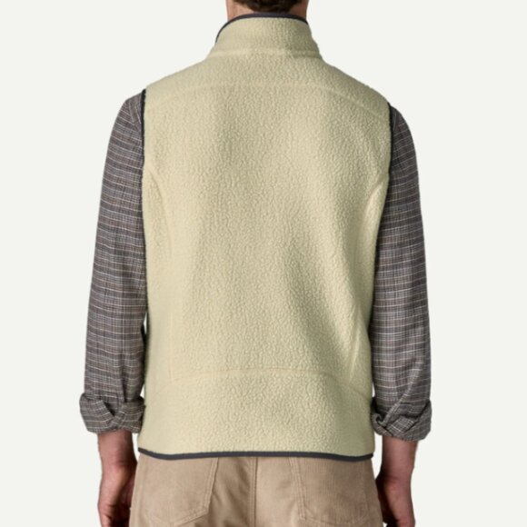 men retro pile fleece vest color pelican smolder blue - Picture 4 of 4